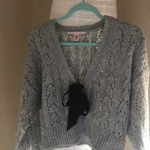 🦄🦄 5/25 Victoria’s Secret Sparkly Grey Cardigan